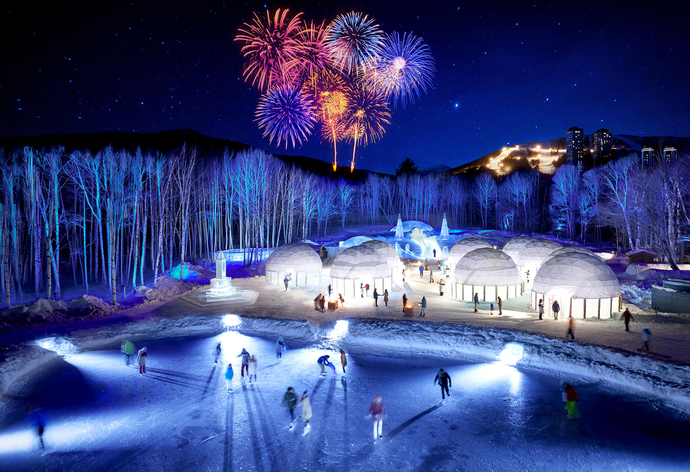 L'Ice Village de Tomamu, sur le plateau de Hokkaidō.